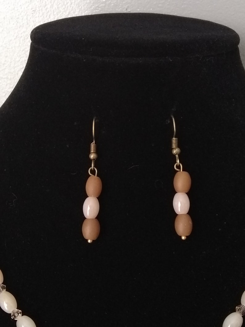 Jasper Pendant Beaded Necklace Set