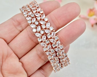 American Diamond Bangles/ Rose Gold CZ bangles/ Bridal Bangles