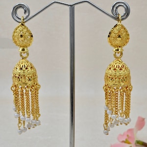 Gold Plated Jhumka   Jhumki Earrings   Indian Jewellery