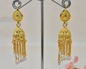 Gold Plated Jhumka   Jhumki Earrings   Indian Jewellery
