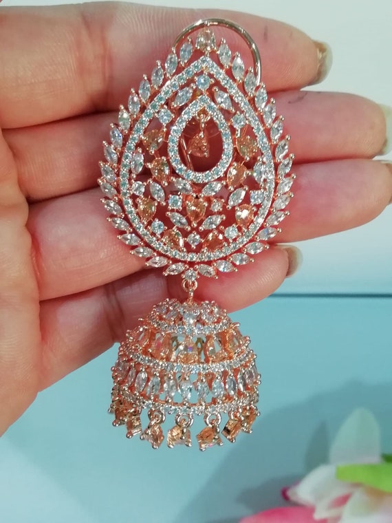 Rose gold jhumka outlet