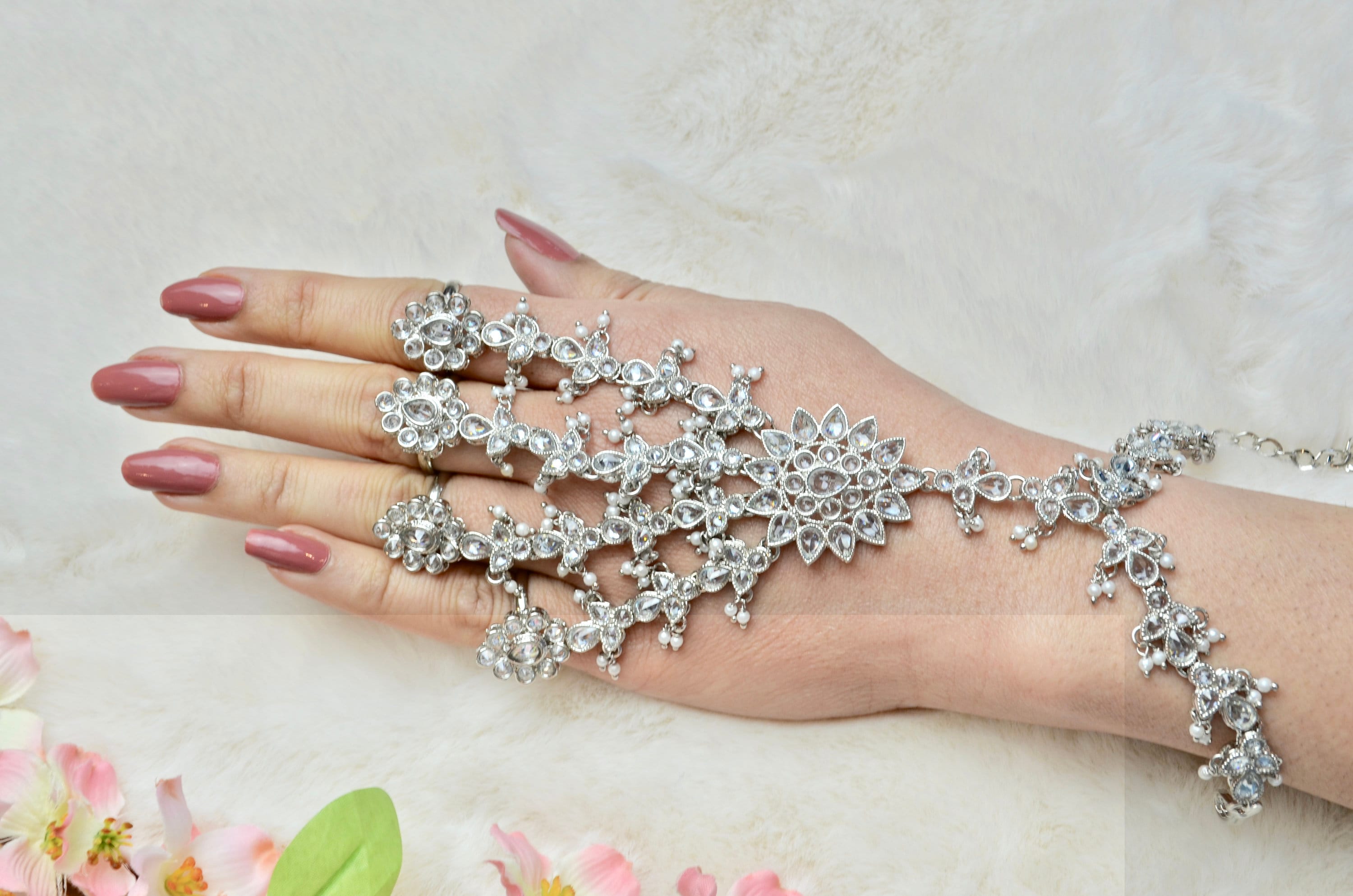 silver gold haath phool designs with price