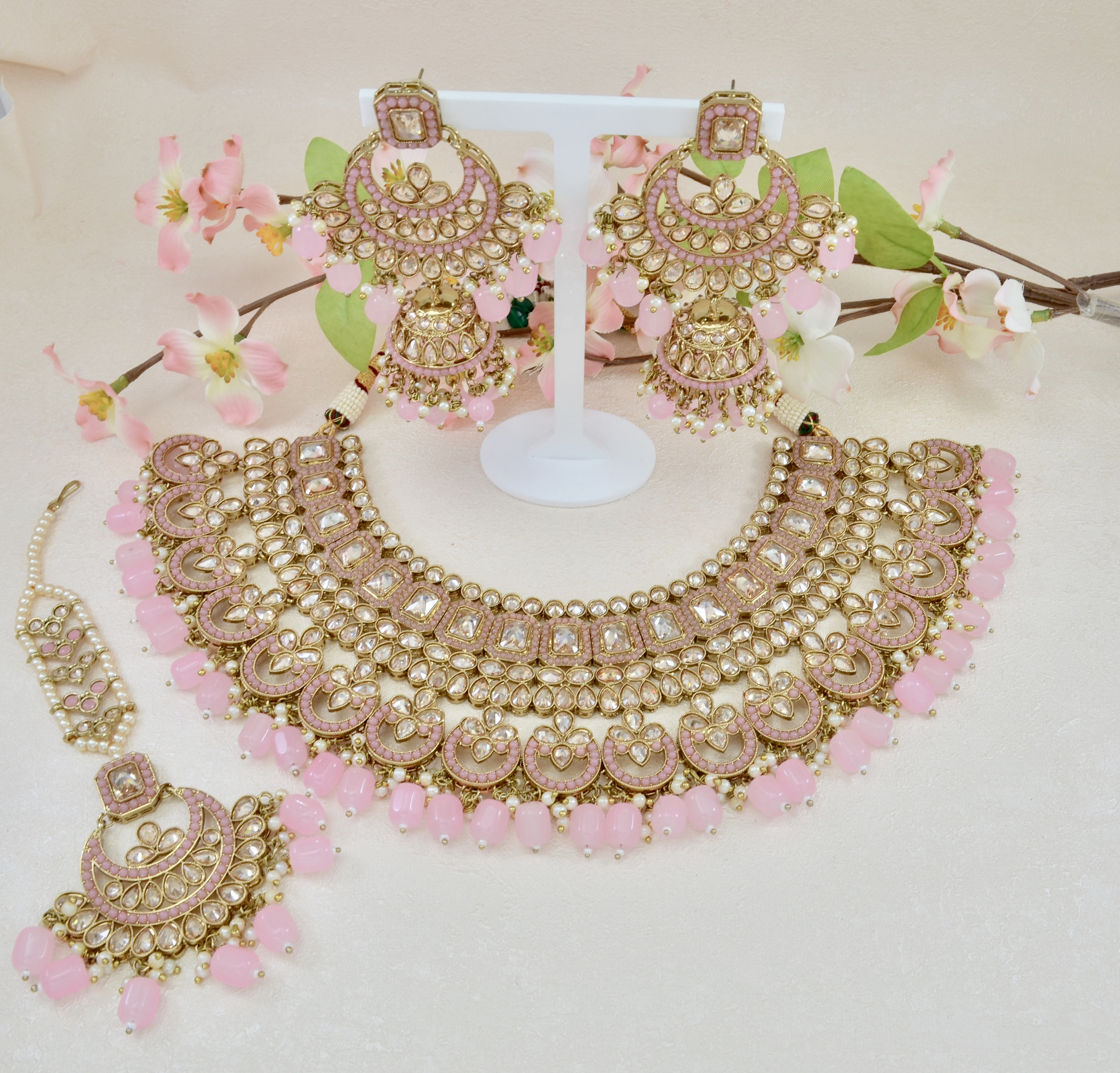 Pink bridal best sale set