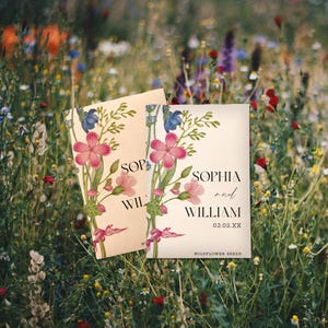 Personalized Wildflower Seed Packets – Custom Wedding Favors in Bulk – Seed Envelopes for Bridal Shower, Garden Party, Baby Shower