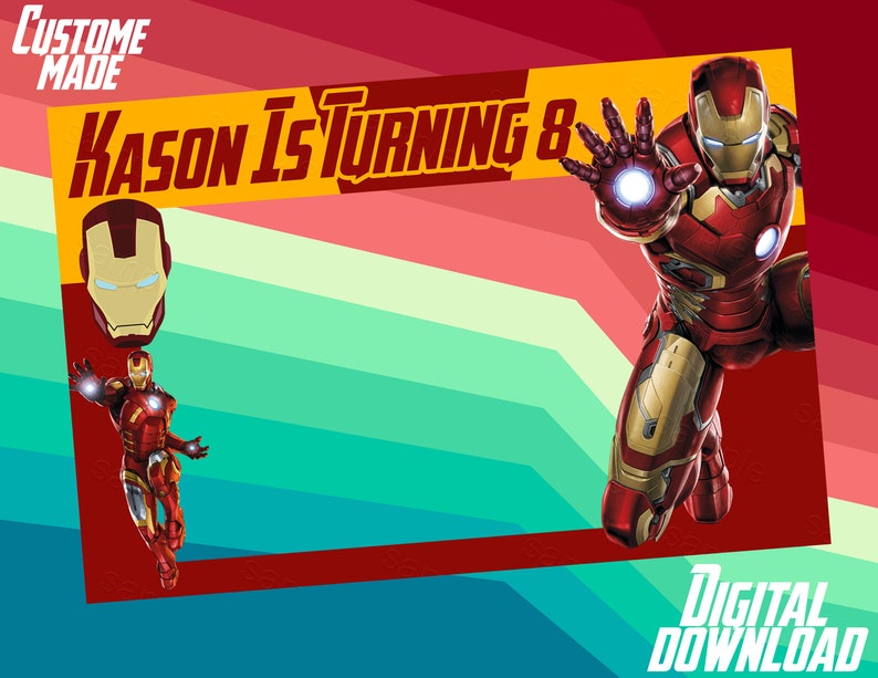 Iron Man Photo Booth Frame Image 0