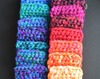 XL Scrubbie - Multi Colored - Square Nylon Net Scrubbie, Set of 2 -  4, Approx Size 4.5" x 4.5"