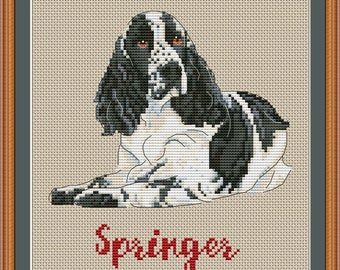 Springer Spaniel Pattern Dog Cross Stitch Pattern, PDF Pattern Only, Instant Download - Springer ...