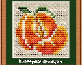 Orange cross stitch pdf pattern