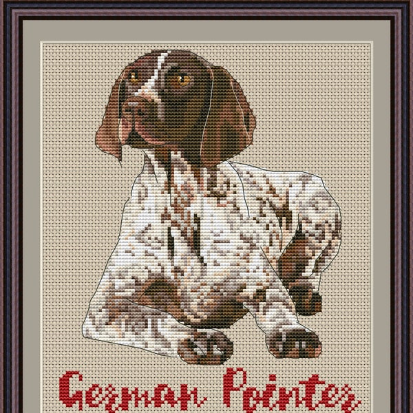 German shorthaired pointer mom cross stitch pdf pattern