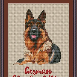 German Shepherd  Cross Stitch Pattern (Digital PDF Download)
