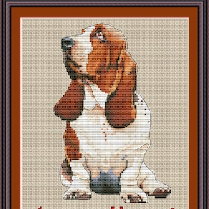 Basset Hound Mom Kreuzstichmuster