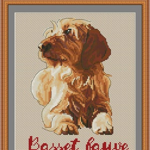 Basset fauve de Bretagne moeder kruissteek pdf-patroon
