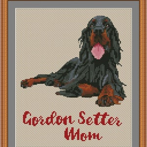 Gordon setter mom cross stitch pdf pattern