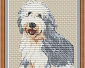 Patrón de punto de cruz de mamá Sheepadoodle en PDF