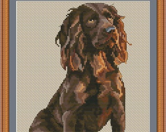 Boykin spaniel mom cross stitch pdf pattern