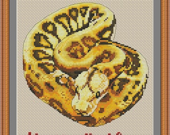 Ball python mom cross stitch pdf pattern