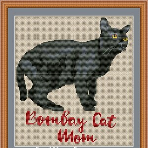 Bombay cat Kreuzstichmuster