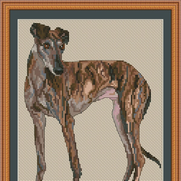 Galgo spanish mom cross stitch pdf pattern