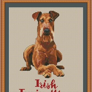 Irish terrier mom cross stitch pdf pattern