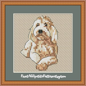 Goldendoodle mini cross stitch pdf pattern