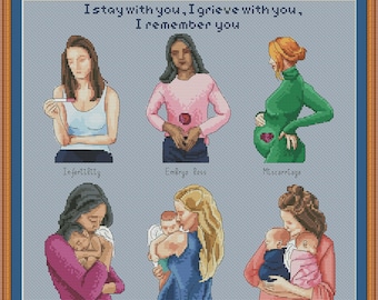 Pregnancy and infant loss cross stitch pdf pattern