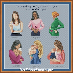 Pregnancy and infant loss cross stitch pdf pattern