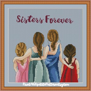 4 sisters cross stitch pdf pattern