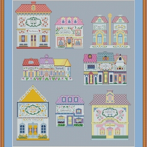Lenox spice village canisters inspired cross stitch pdf pattern