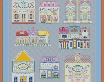 Lenox Spice Village Canisters Inspired Cross Stitch Pattern (Digital PDF Download)