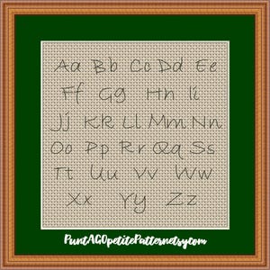 Alphabet cross stitch pdf pattern
