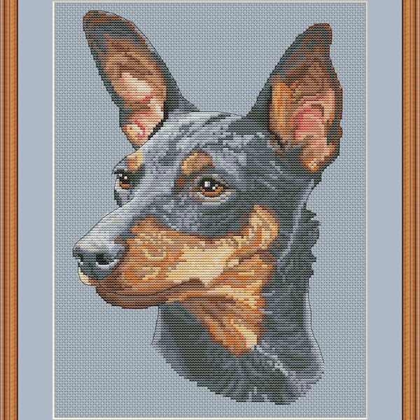 Pinscher nain portrait point de croix patron pdf