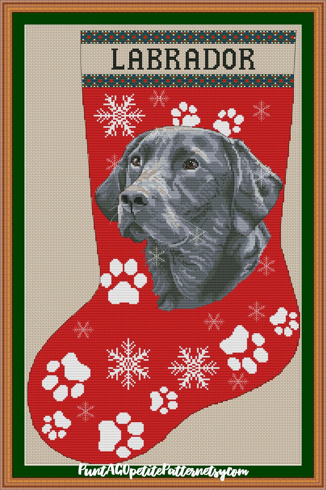 Silver Labrador Portrait Cross Stitch Pdf Pattern - Etsy