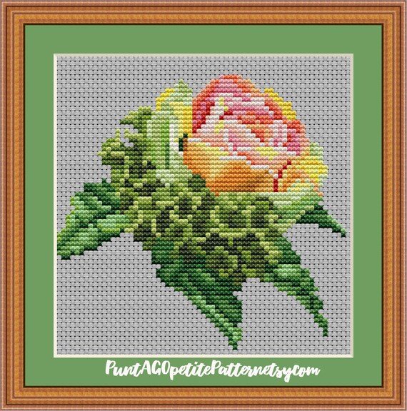 Hydrangeas & Roses Cross Stitch Pattern 