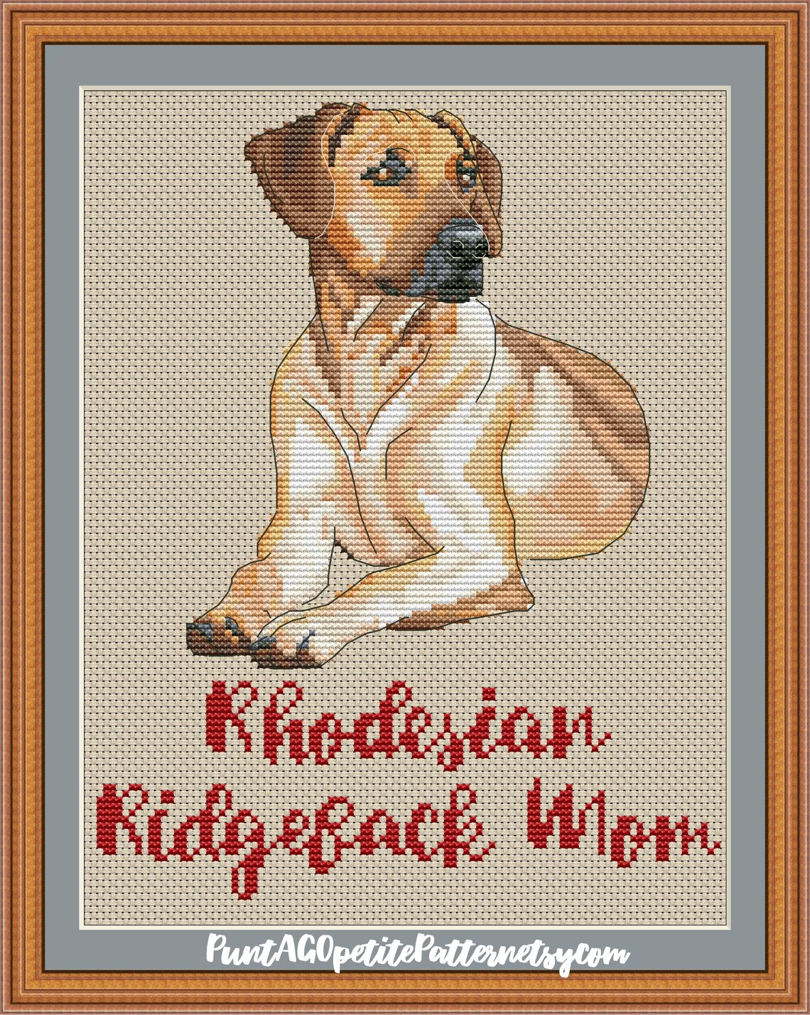 Rhodesian Ridgeback Mom Cross Stitch Pdf Pattern - Etsy