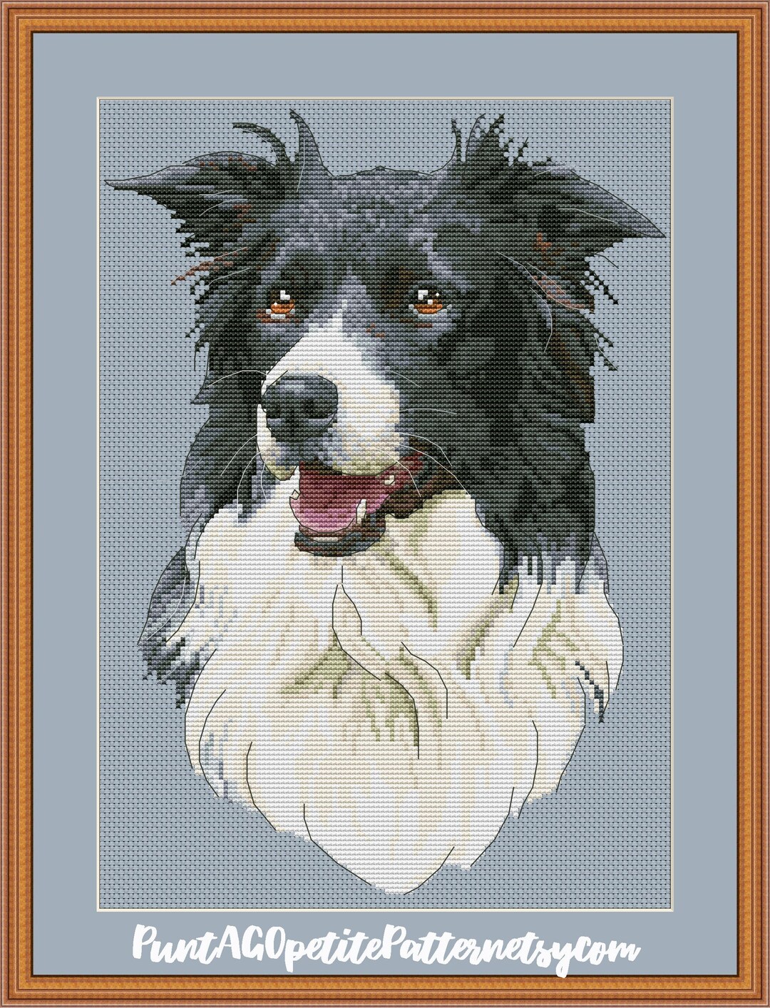 Border Collie Portrait Cross Stitch Pdf Pattern - Etsy