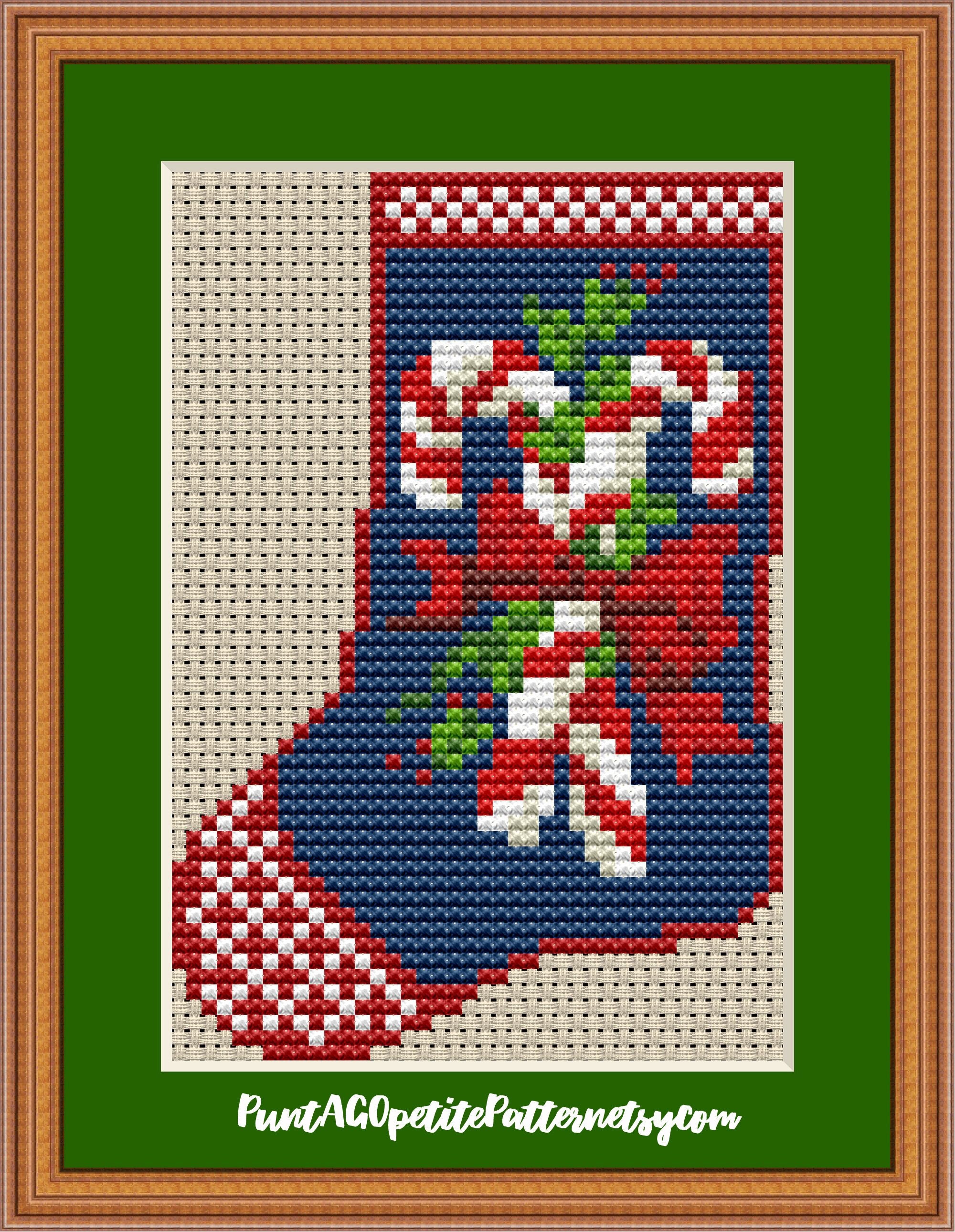 Candy  christmas stocking cross stitch pdf pattern
