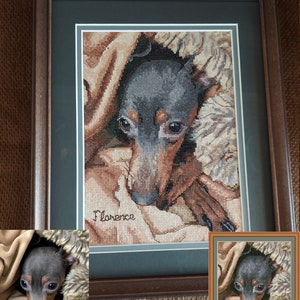 Custom pet portrait cross stitch pdf pattern
