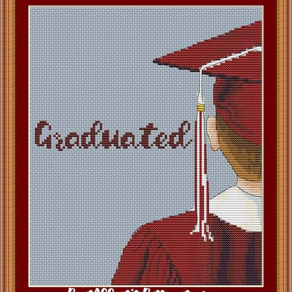 Graduation cross stitch pdf pattern