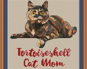 Schildpad kat moeder kruissteek pdf-patroon