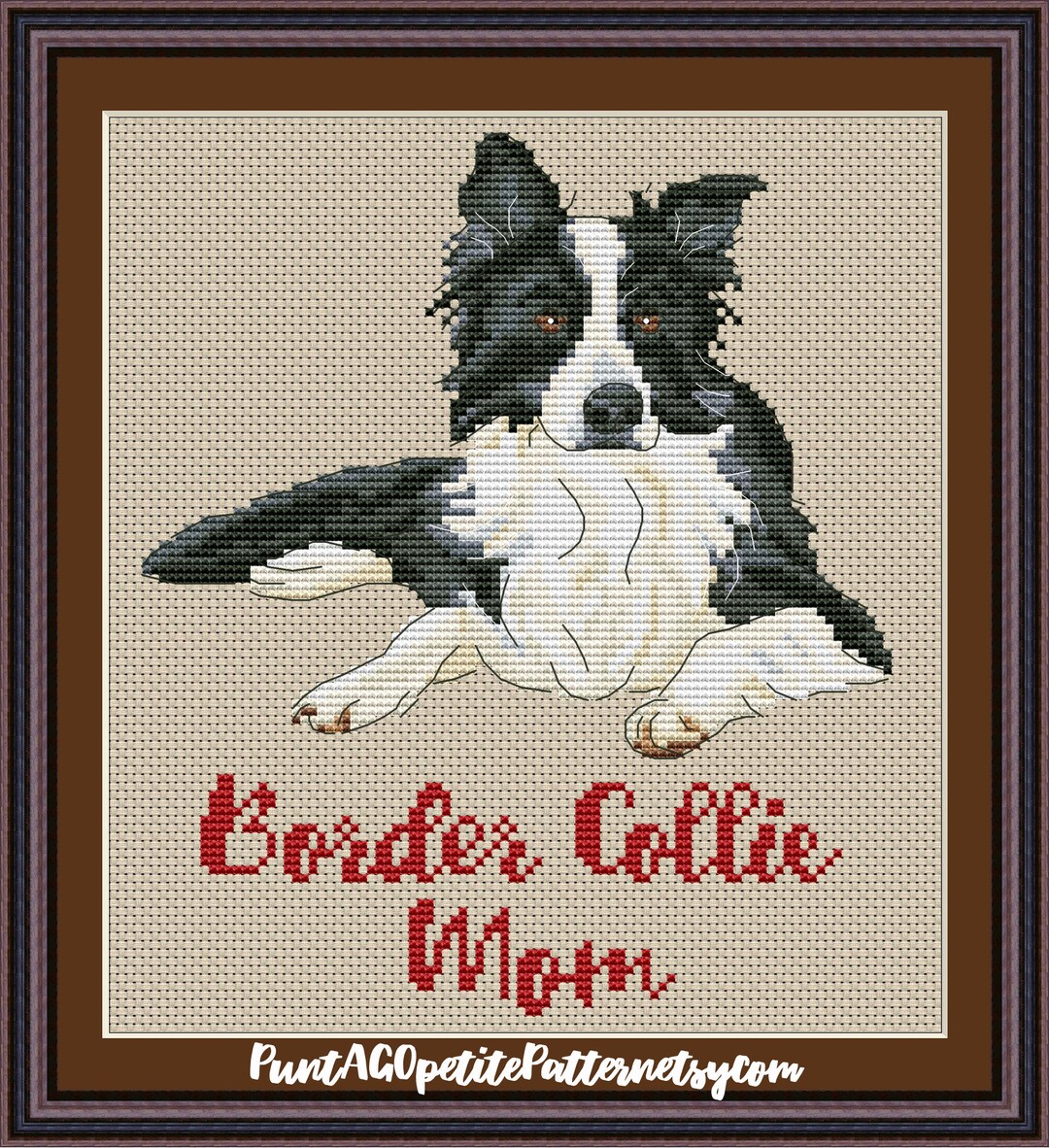 Border Collie Mom Cross Stitch Pdf Pattern - Etsy