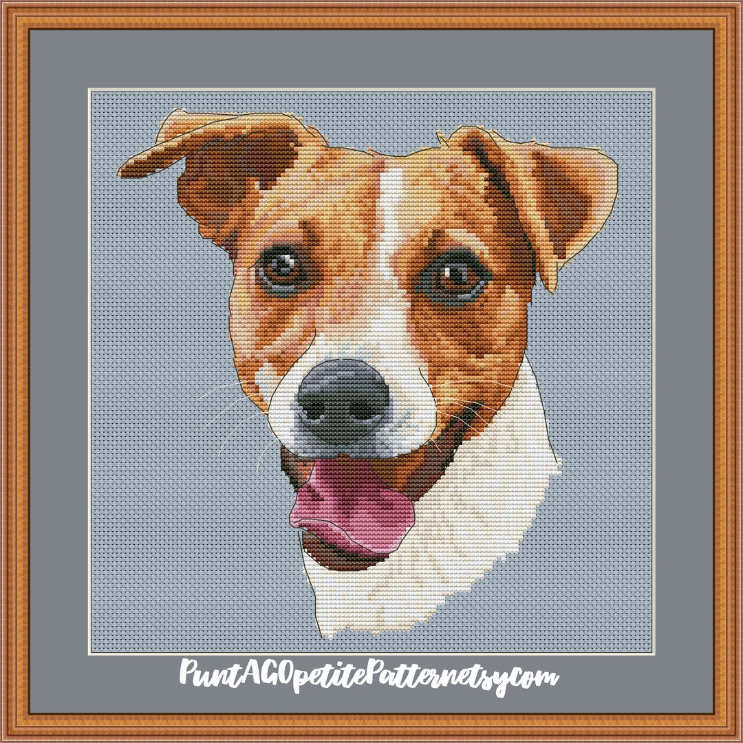 Jack Russell Terrier Portrait Cross Stitch Pdf Pattern - Etsy, image size:1080x1080