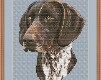 German Shorthaired Pointer Cross Stitch Pattern (Digital PDF Download)