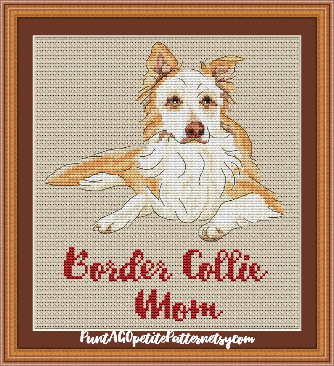 Border Collie Mom Cross Stitch Pdf Pattern - Etsy