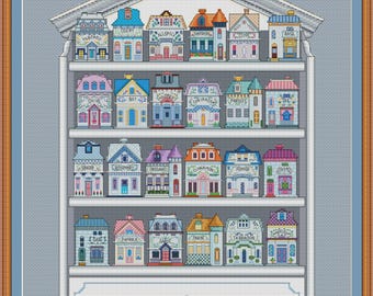 Vintage Lenox Spice Village Sampler Cross Stitch Pattern (Digital PDF Download)