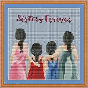 4 sisters cross stitch pdf pattern