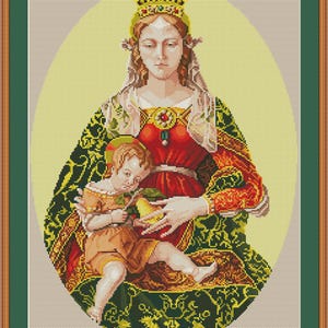 Madonna della Candeletta cross stitch pdf pattern