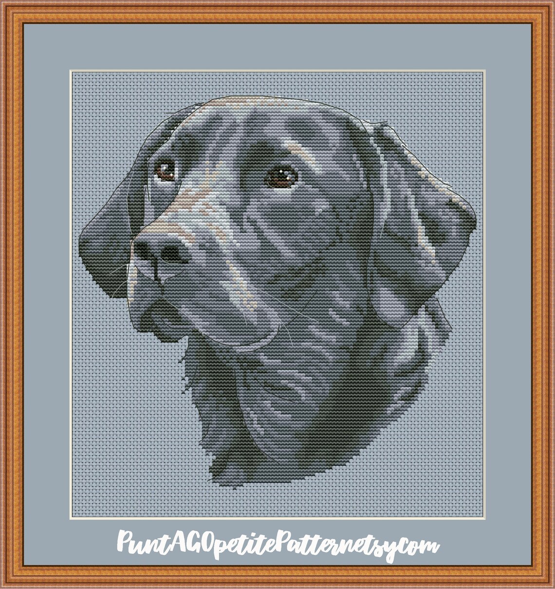 Silver Labrador Portrait Cross Stitch Pdf Pattern - Etsy