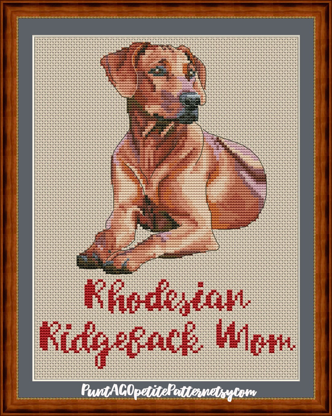 Rhodesian Ridgeback Mom Cross Stitch Pdf Pattern - Etsy