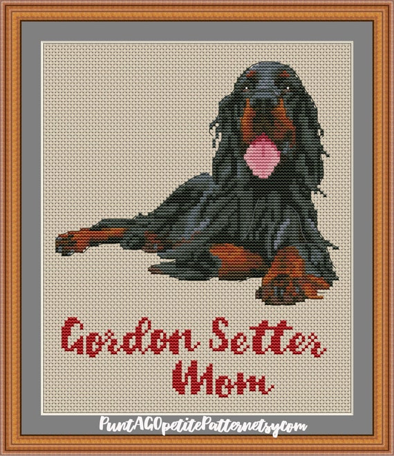 Gordon setter cross stitch pattern PDF