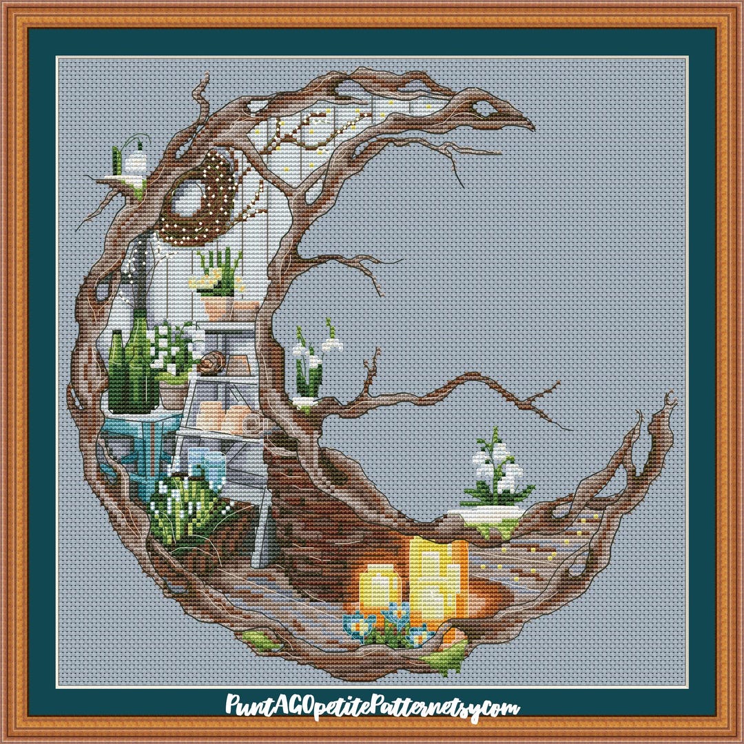 Fairy Tale Tree Spring Mood Cross Stitch Pdf Pattern - Etsy